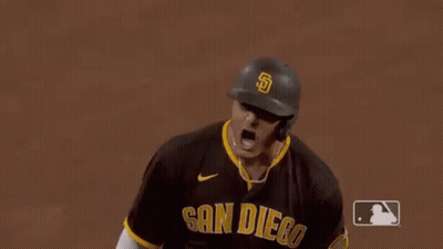 Baseball Player In San Diego Jersey GIF