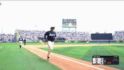 Baseball Player In San Diego Jersey Running GIF