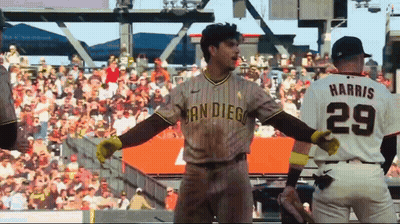 Baseball Player In San Diego Jersey GIF