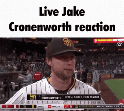 Baseball Player In San Diego Padres Hat Looking At Camera GIF