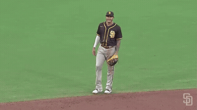 Baseball Player In San Diego Padres Jersey Walking GIF