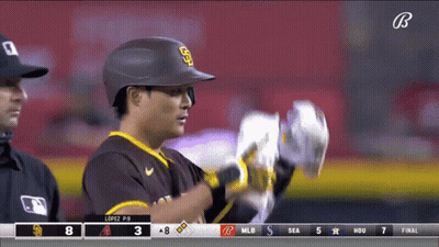 Baseball Player In San Diego Padres Uniform On Field GIF
