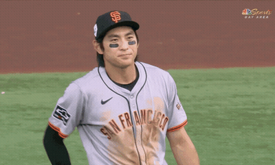 Baseball Player In San Francisco Uniform GIF