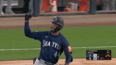 Baseball Player In Seattle Jersey GIF