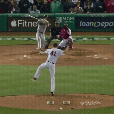 Baseball Player In Sox Jersey Close Up GIF