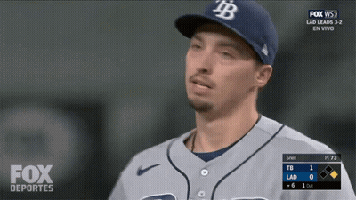 Baseball Player In TB Hat GIF