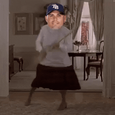 Baseball Player In TB Hat GIF