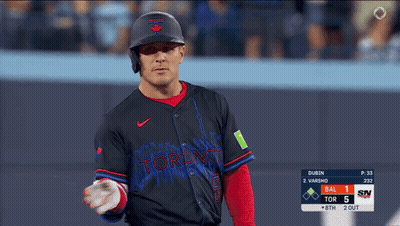 Baseball Player In Toronto Jersey GIF
