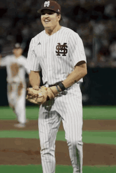 Baseball Player In Uniform With M GIF