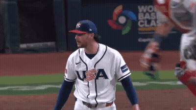 Baseball Player In USA Jersey GIF