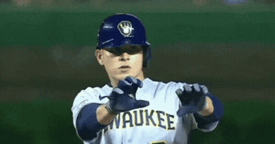 Baseball Player In Walkee And Cubs Jersey GIF