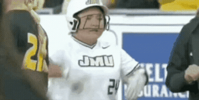 Baseball Player In White JMU Jersey GIF