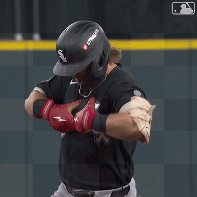 Baseball Player In White Sox Jersey GIF