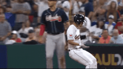 Baseball Player In White Uniform With Letter M GIF