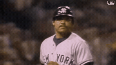 Baseball Player In Yankees Uniform And Hat GIF