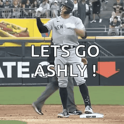 Baseball Player In Yankees Uniform Arm In Air GIF