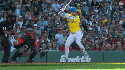 Baseball Player In Yellow Botox Jersey GIF