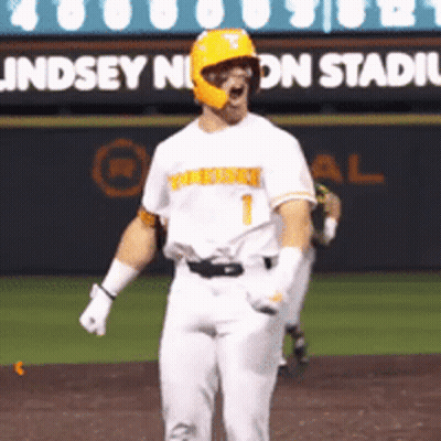 Baseball Player In Yellow Helmet Says Happy Birthday GIF