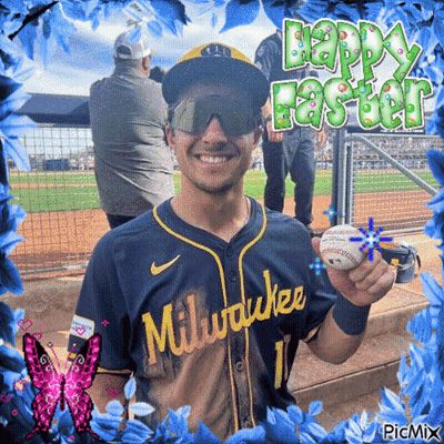 Baseball Player In Yellow Helmet With Letter G GIF