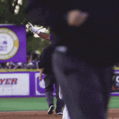 Baseball Player In Yellow Jersey Saying Pirates GIF
