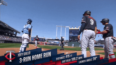 Baseball Player Joey Gallo On Home Run GIF