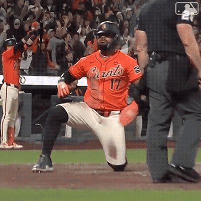 Baseball Player Kneeling On Field GIF