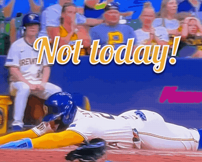 Baseball Player Laying On Ground Saying Not Today GIF