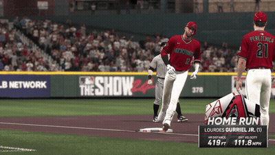 Baseball Player Lourdes Gurriel Jr. On Base GIF