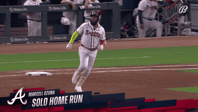Baseball Player Marcelo Ozuna Running To First GIF