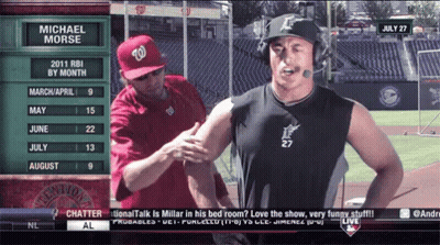 Baseball Player Michael Morse Interviewed GIF