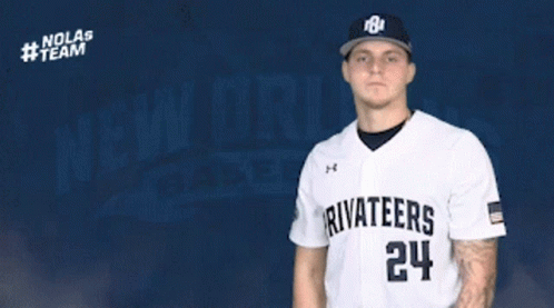Baseball Player Nicolas Johnson On Jersey GIF