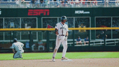 Baseball Player Number 1 Standing On Base GIF