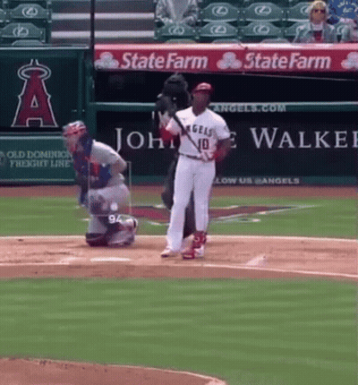 Baseball Player Number 10 On Field GIF