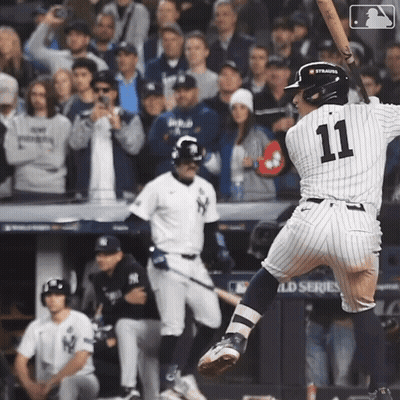 Baseball Player Number 11 Swinging Bat GIF