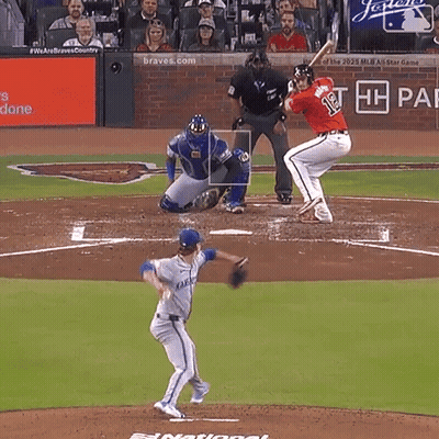 Baseball Player Number 12 Swinging At Pitch GIF