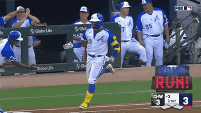 Baseball Player Number 13 Running GIF