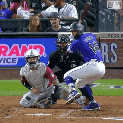 Baseball Player Number 14 GIF