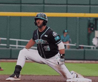 Baseball Player Number 16 Kneeling On Base GIF