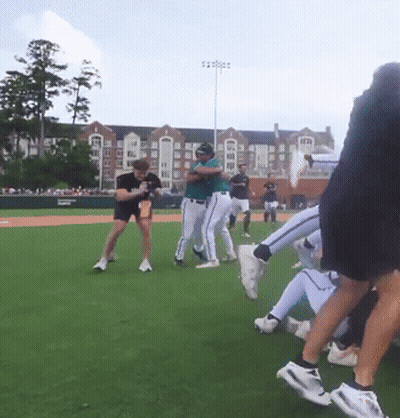 Baseball Player Number 16 Kneeling On Base GIF