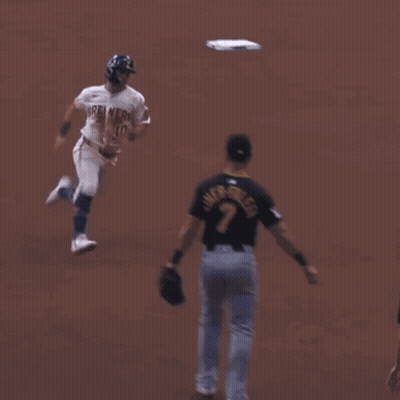 Baseball Player Number 17 Sliding Into Base GIF