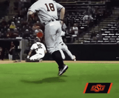 Baseball Player Number 18 GIF