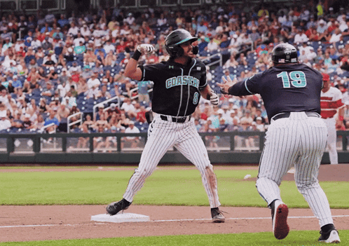 Baseball Player Number 19 Running To Base GIF