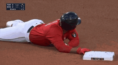 Baseball Player Number 2 Laying On Ground GIF