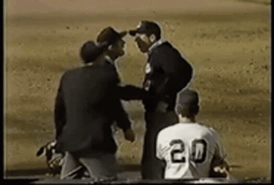 Baseball Player Number 20 Talking To Referee GIF