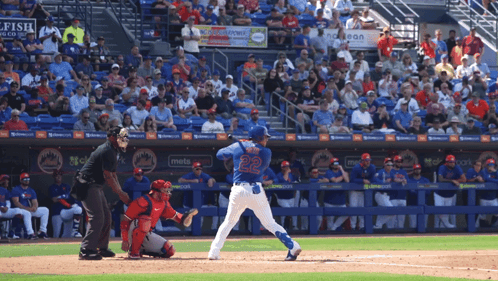 Baseball Player Number 22 At Bat GIF