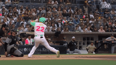 Baseball Player Number 22 Swinging GIF
