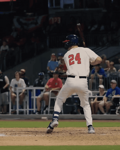 Baseball Player Number 24 Ready To Bat GIF