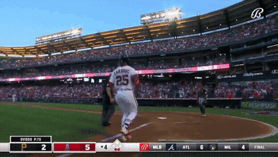 Baseball Player Number 25 Running To First GIF