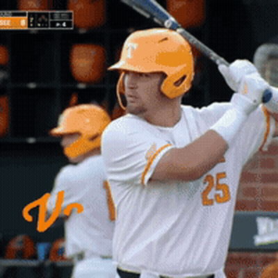 Baseball Player Number 25 Swinging Bat GIF