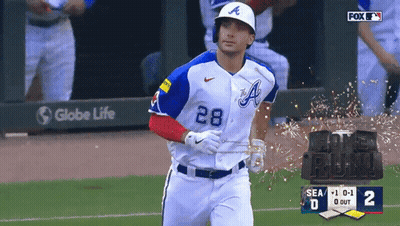 Baseball Player Number 28 Running GIF